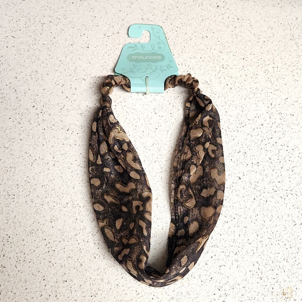 Maurices NWT Camo Leopard Print Stretch Elastic Headband